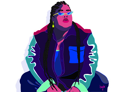 Chika cartoon illustration comic art comic book design female character female designers hip hop illustration multicolor photoshoot rapper vector