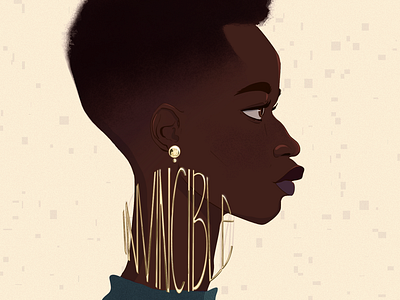 invincible african woman afro art black art design female character female designers female portrait illustration