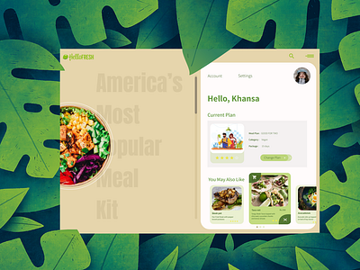 Take on Hello Fresh- Food App UI Concept