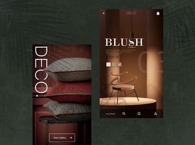 Furniture Mobile App app design illustration minimal ui ux