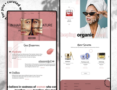 Skincare Web App UI app design minimal ui web