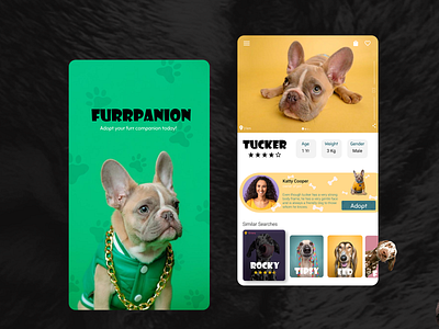 Pet Adoption Mobile App UI app design mob ux