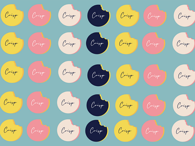 Crisp! branding colors cookie design illustration logo pattern