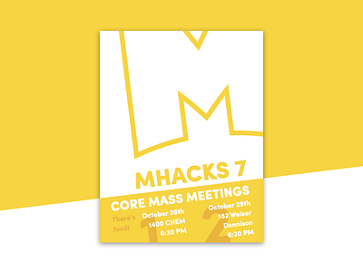 MHacks 7 Core Meeting Posters art hackathon minimalist poster tilt