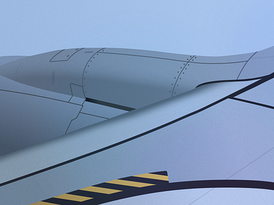 Aerodynamic aesthetic airplane art illustration