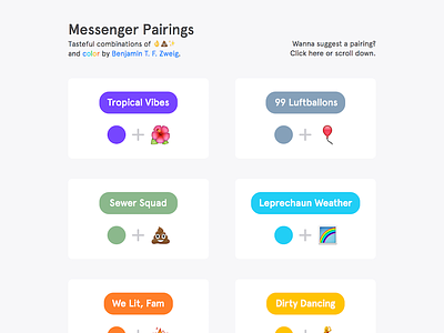 Messenger Pairings color emoji facebook funny messenger