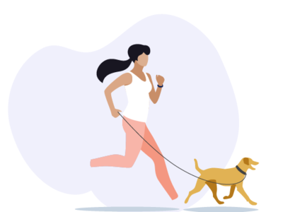 Runner with dog