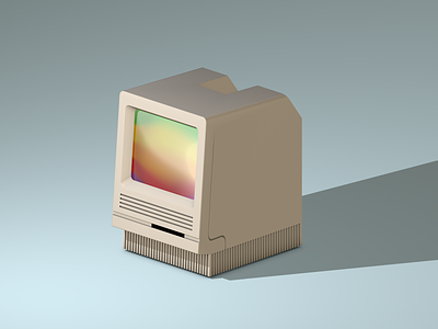 Macintosh SE/30 3d apple c4d cinema4d illustration mac macintosh modeling
