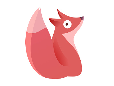 WIP / Strawberry Fox animal children fox illustration intrigued kid pink red surprised vector