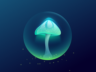 Toxic Mushroom game game art game item glowing green illustration inktober mushroom neon radioactive vector