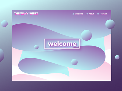 Welcome Page abstract fold geometric gradient landing minimal minimalistic paper vector wave welcome