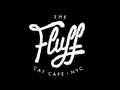 The Fluff • Logo branding cafe calligraphy fluffy identity lettering logo minimal monoweight