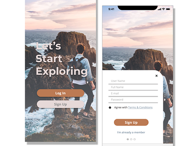 Sign Up - Mobile app design mobile signup ui ux