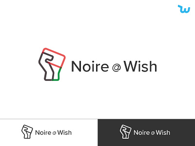 Noire@Wish Logo black lives matter branding design logo noire values wish wish design