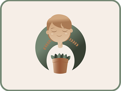 Plant Lady braids cute illustration design digital girl illustration lady plant plants vector