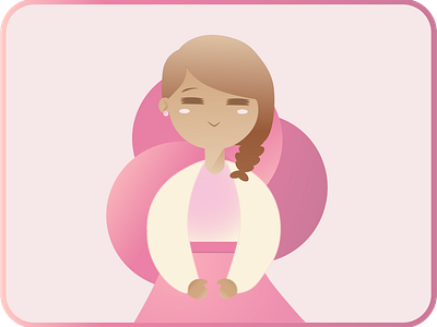 Pink cute illustration girl girl illustration illustration pink vector