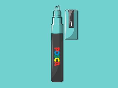 Posca: herramientas que amamos los diseñadores adobe illustrator artwork color design flat illustration illustrator minimal office pen pencil posca wacom