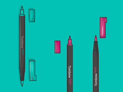 Tombow Dual Brush adobe illustrator artwork color design illustration illustrator lettering minimal pen pencil tombow vector vectorart wacom
