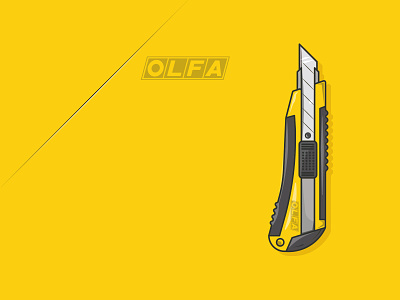 Olfa cutter adobe illustrator artwork design flat illustration illustrator minimal vector vectorart wacom