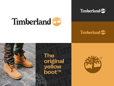 Timberland Rebranding boot branding brands clean design designer diseñador icon identity identity design logo logos minimal modern rebrand rebranding refresh rinconelloinc timberland yellow
