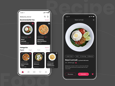 Cookie - Food Recipe App android app design black and white casestudy community food recipes invision studio mobile app ui design ux design