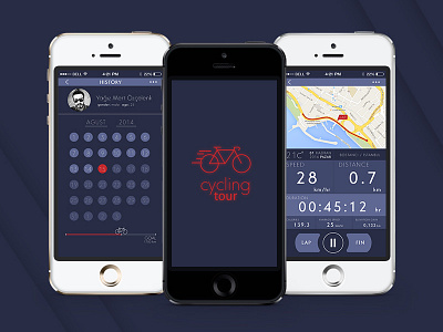 Cycling Tour IOS App app cycling tour ios logo product product design sport ui