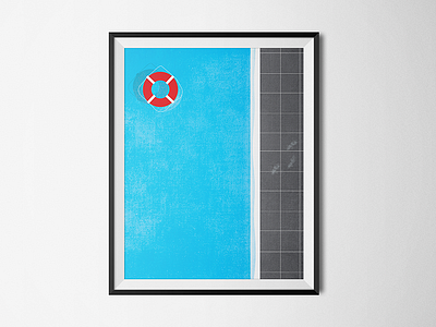 Swiming Pool flat illustration minimal pool poster swiming