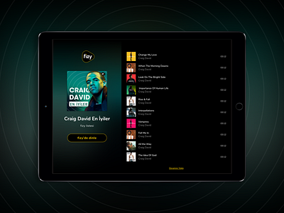 Music Landing Page Design fizy ipad landing page layout mobile music player playlist tablet ui ux web