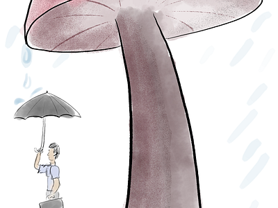 Under my umbrella illustration