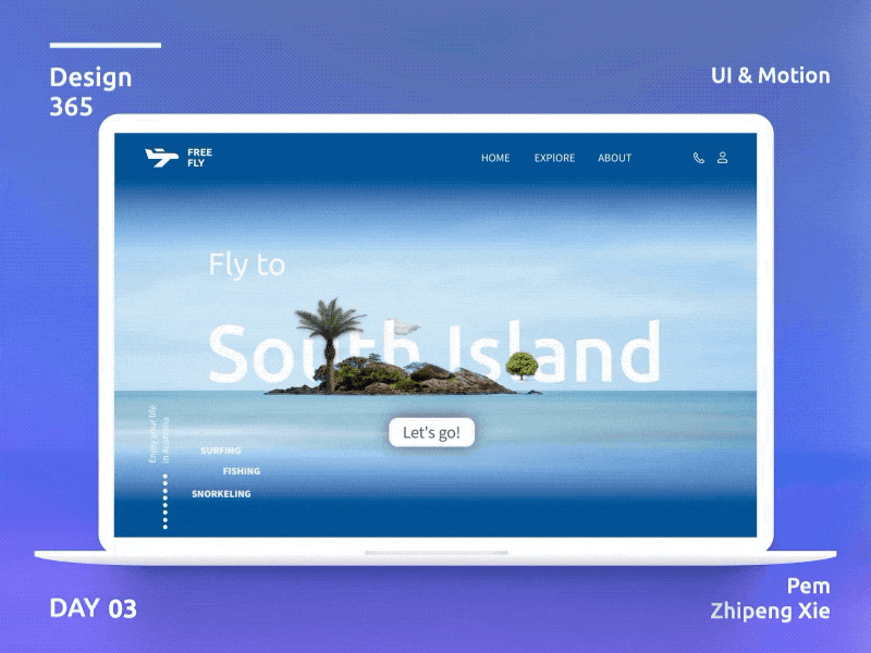 Day 3 - Fake 3D scrolling and hover #Design365