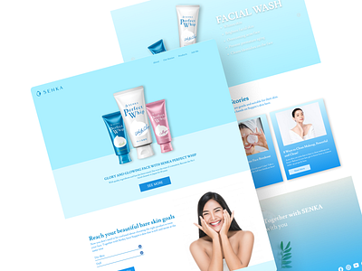 Redesign SENKA Beauty Product Website dailyui dailyuichallenge design minimal ui