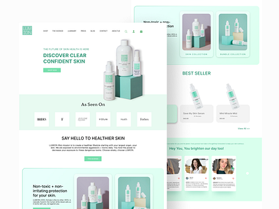 Redesign LUMION Beauty Product Website branding dailyui dailyuichallenge design graphic design illustration logo minimal ui vector