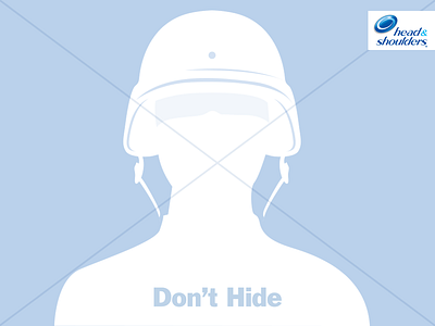 Don't Hide: Helmet advertising creative design layout