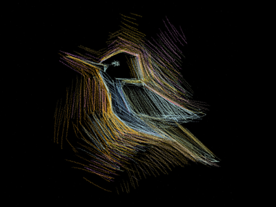 Geometric Bird bird chalk illustration paper