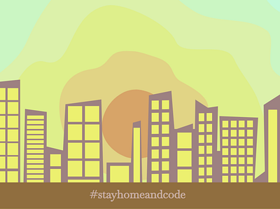 #stayhomeandcode - poster challenge illustration stayhome webdesign webdev