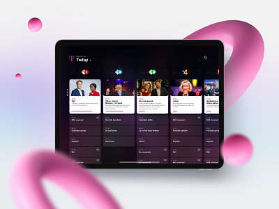 T-Mobile (EPG) TV Guide on ipad pro app design epg experience ipad pro mobile tv app tv guide ui ux