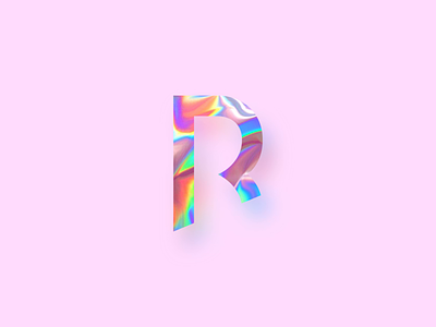 RB logomark animation loop animated animated logo branding design holographic logo minimal typography