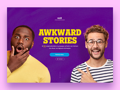 Tele2 Awkward Stories campaign animation campaign concept design minimal ui ux web website