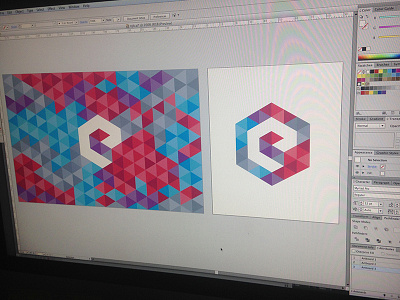 Elements Branding branding hexagon identity isometric logo triangular