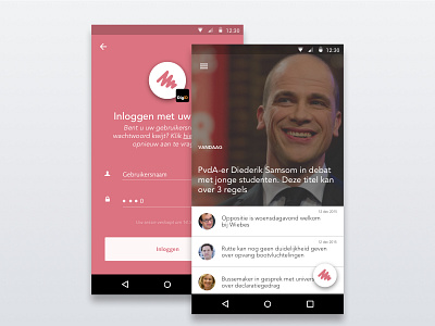 Stemmen App android app design material design politics ui voting