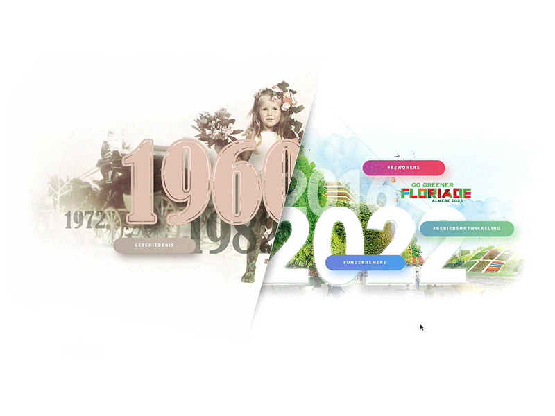 Floriade website homescreen animation environment floriade green ui design video website