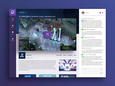 Twitch Redesign .sketch application freebie platform streaming twitch ui user interface ux video website