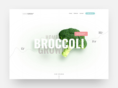 Easygrow landingpage design grid landingpage minimal sketch ui ux web website