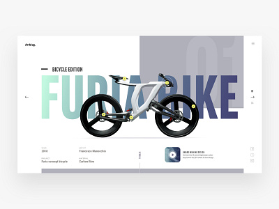Artblog website - Furia bike blog design landingpage minimal sketch ui ux web website