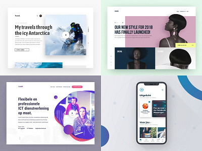 My topshots for 2018 app concept design flat landingpage minimal ui ux web website