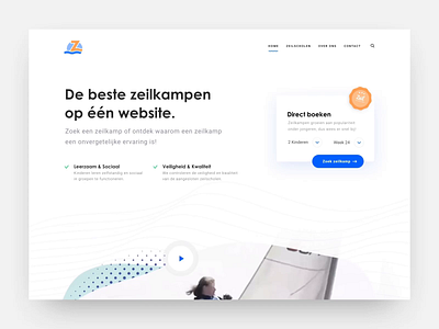 Zeilscholen redesign animation clean design flat landingpage minimal ui ux web webflow website