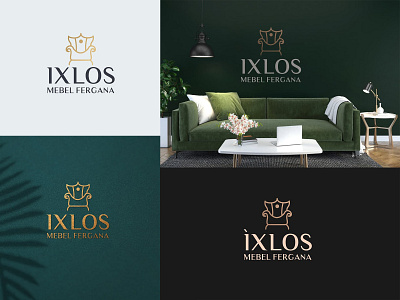 Ixlos Luxury Furniture Brand Logo Design branding design furniture illustration logo luxury vector