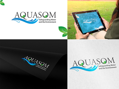 AQUASOM (LOGO DESIGN) branding design environment graphic design logo nature safeguarding vector water
