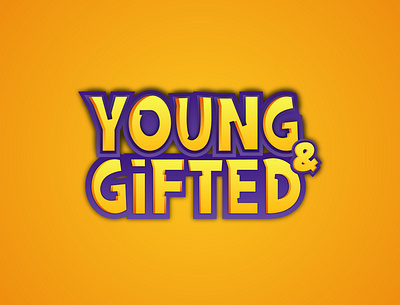 YOUNG & GIFTED design fun gifted illu illustration logo typography vector