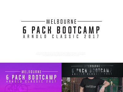 6 Pack Bootcamp (T-Shirt logo) 6 pack bootcamp (t shirt logo) design fitness logo melborne print t shirt t shirt printing